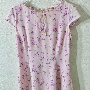 Easter/Springtime Pink Floral Dress